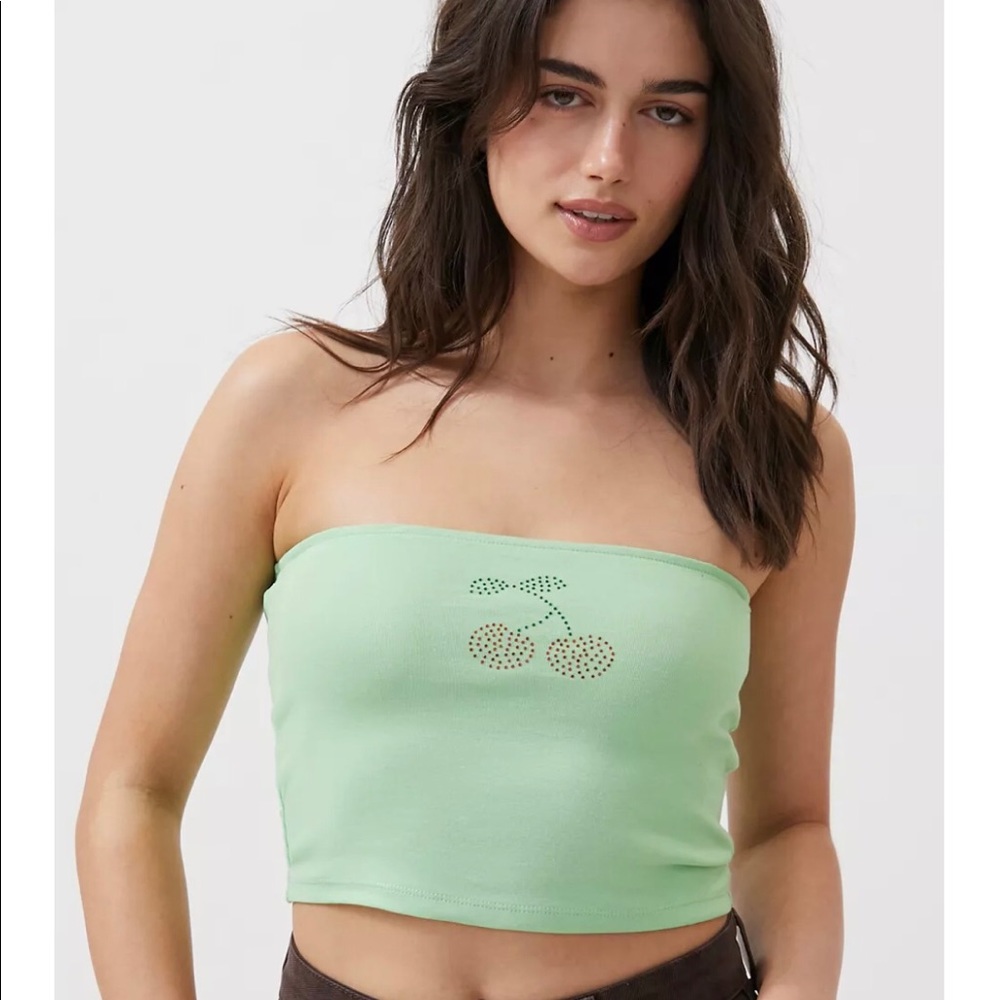 UO Diamante Cherries Tube Top XS NWT